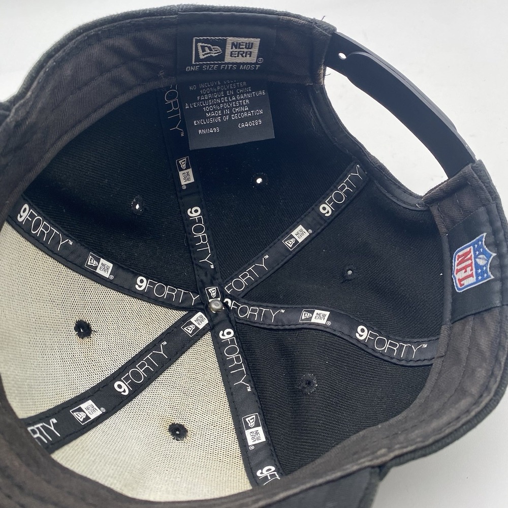 Miami Dolphins Blackout Hat New Era 9Forty Black Snapback Cleaned Teal - Picture 10 of 11